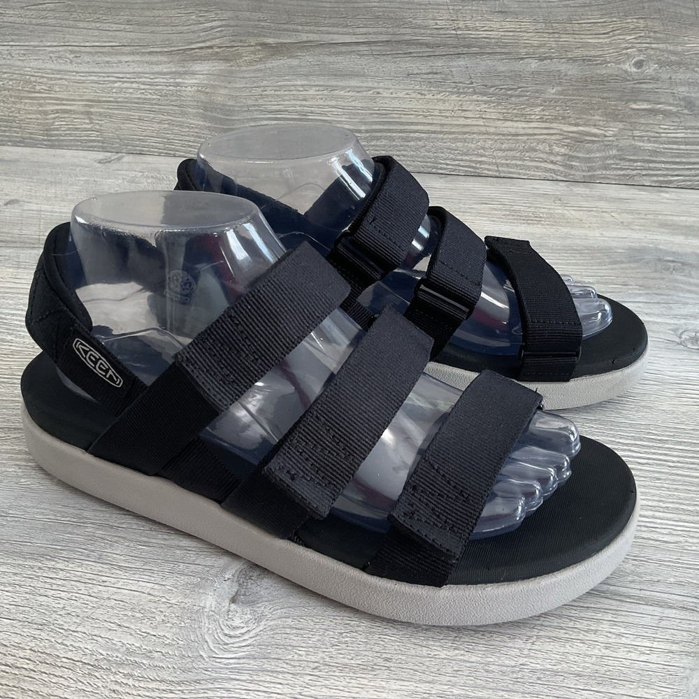 KEEN Women's Elle Strappy Sandals Black/Vapor Size 8.5 Sport Walking Comfort